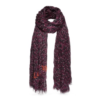 Leopard Stole M75032 Prune