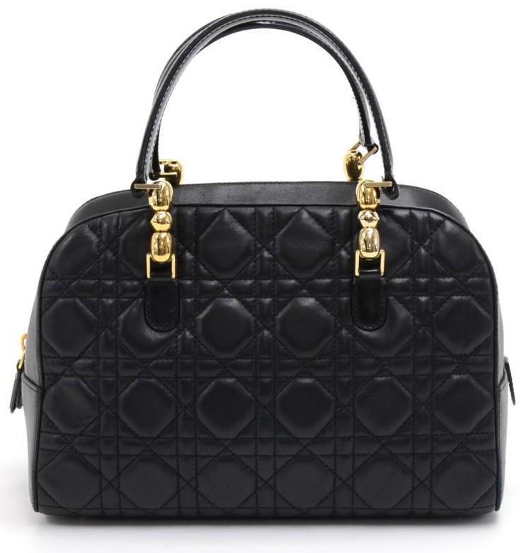 Cannage Quilt Lambskin Leather Handbag