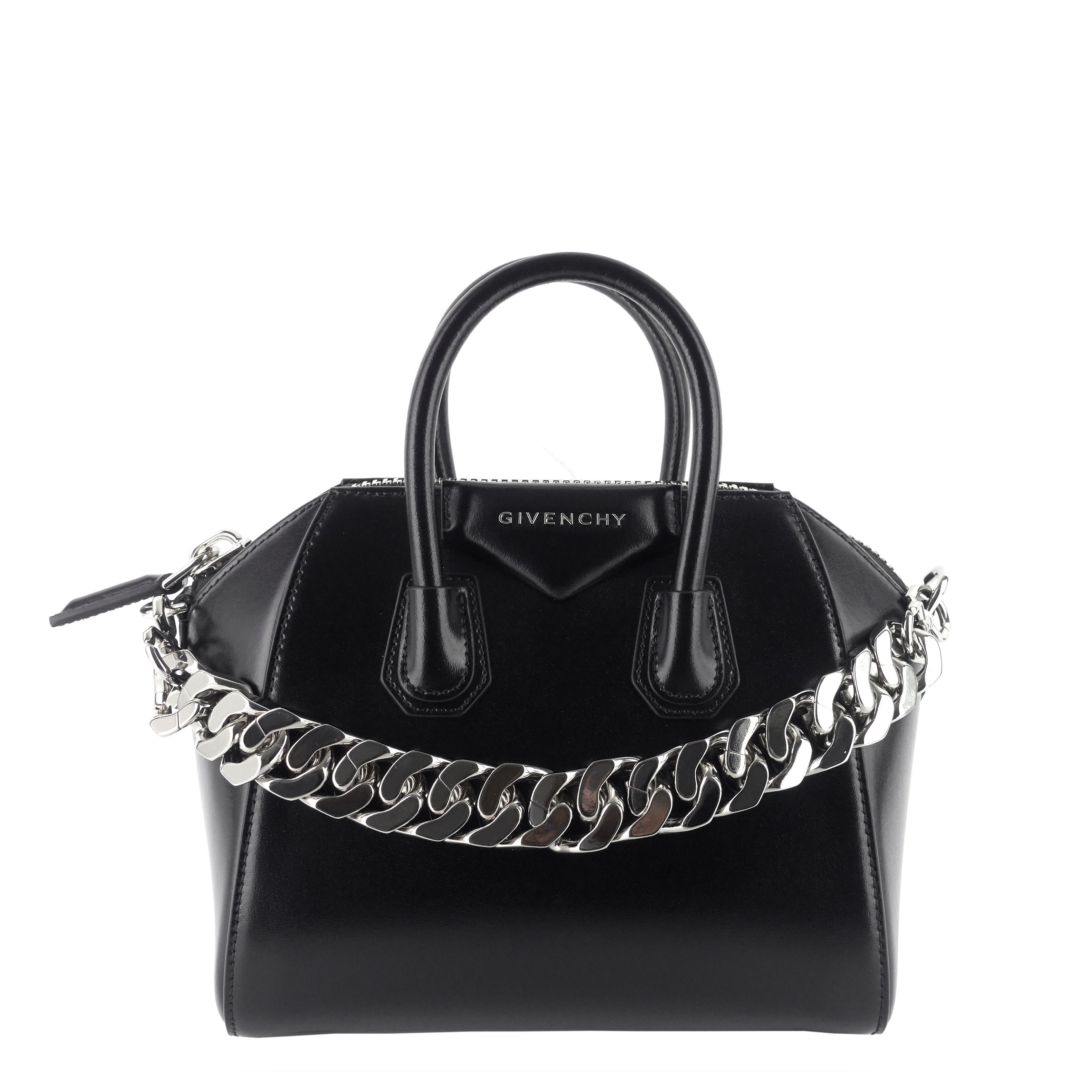 Antigona G Chain Mini Calfskin Leather Bag