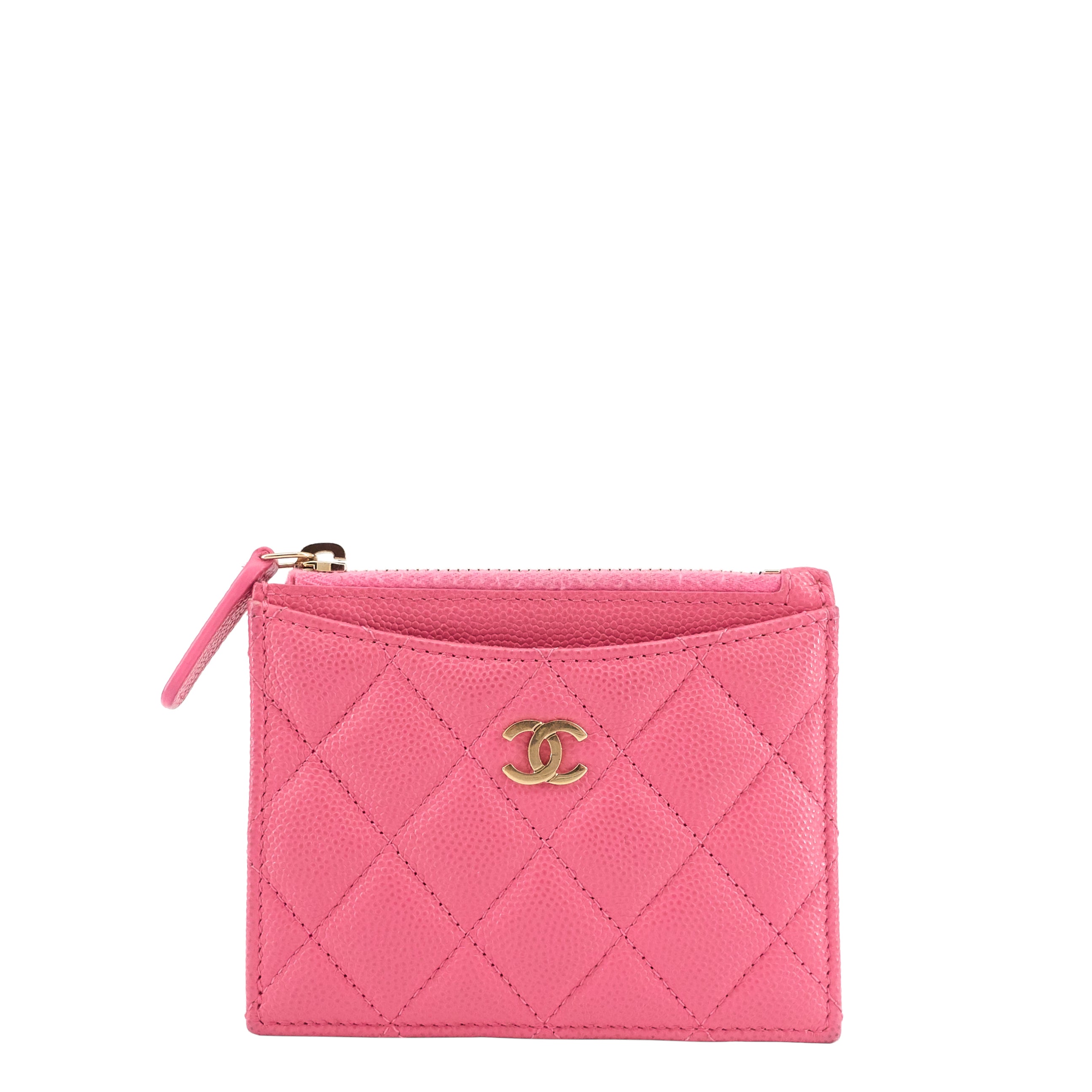 Classic Zip Caviar Leather Cardholder