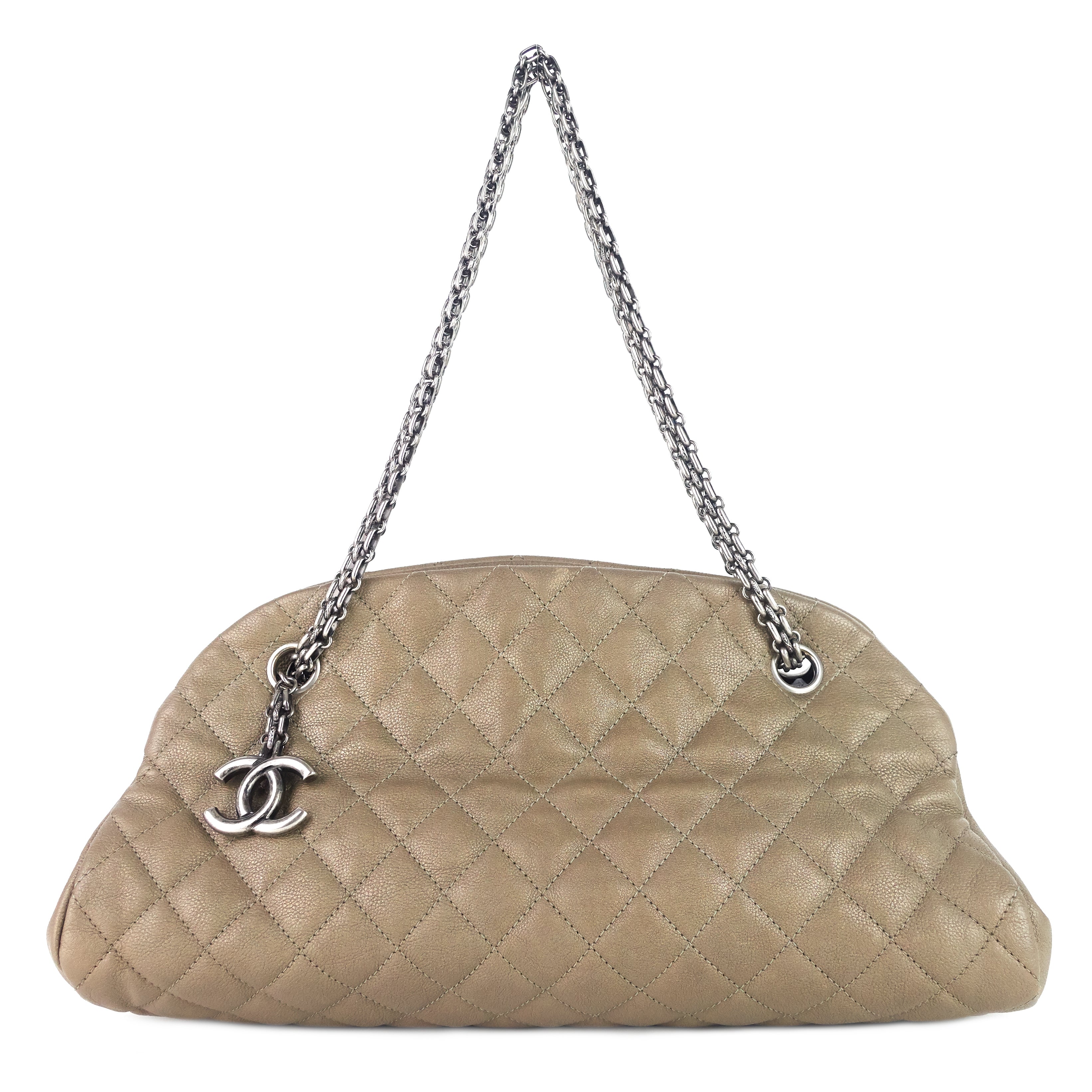 Just Mademoiselle Medium Caviar Leather Bowler Bag