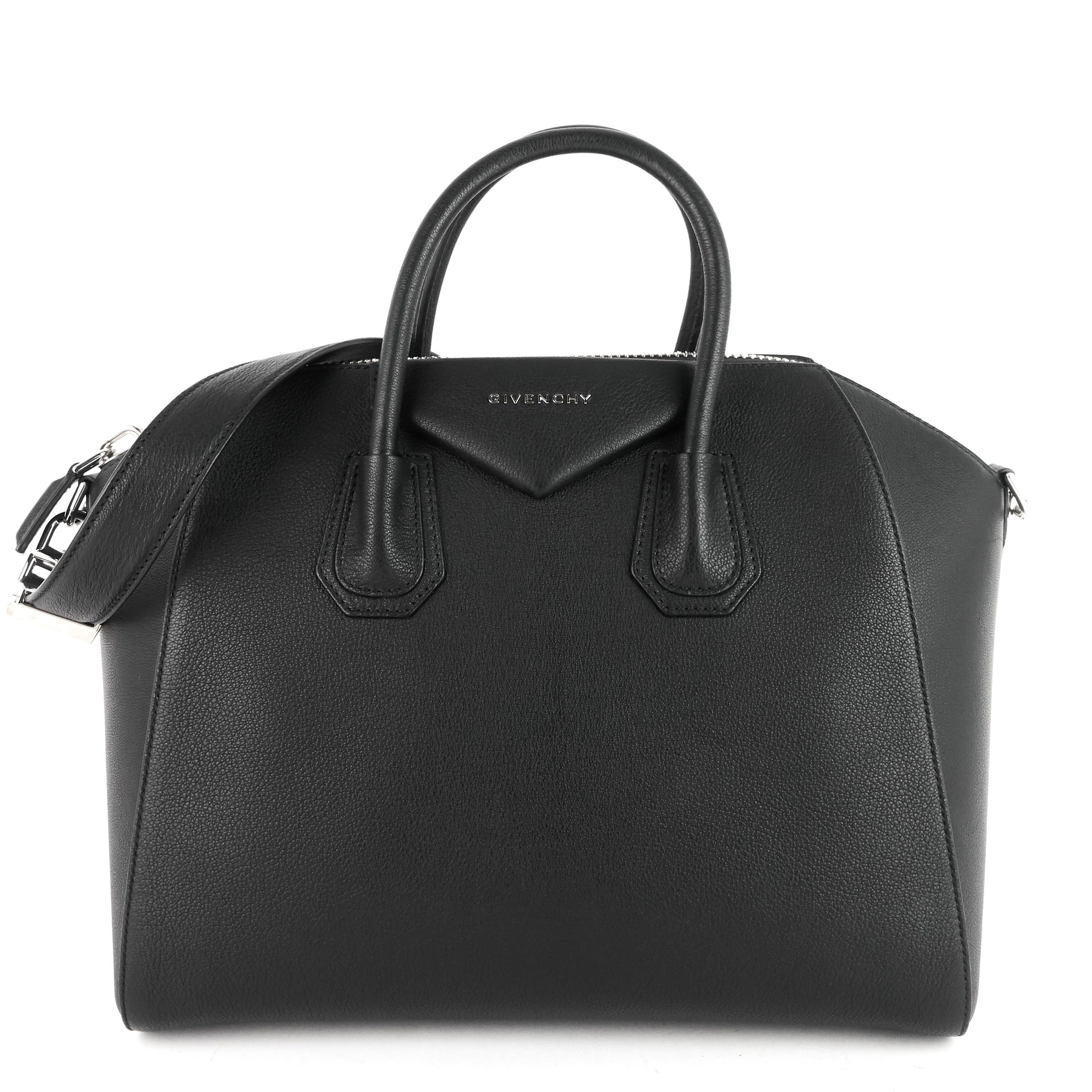 Antigona Medium Pebbled Calfskin Bag