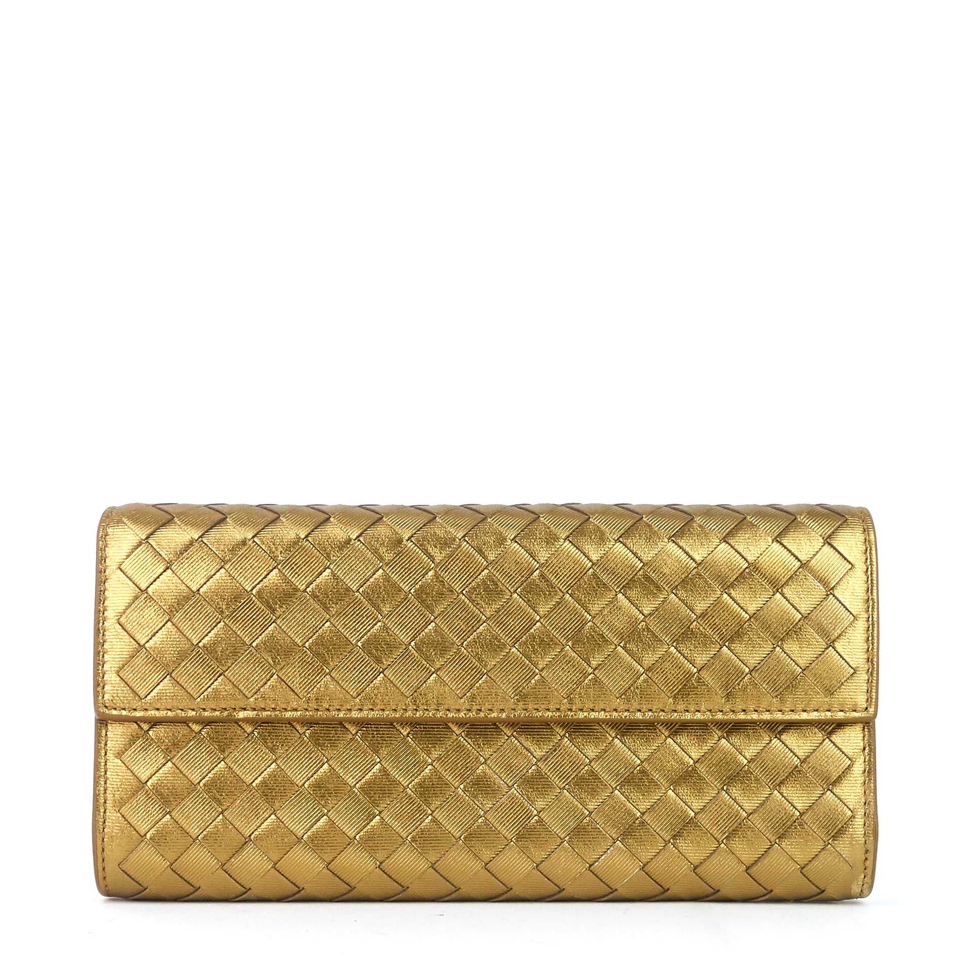 Continental Intrecciato Nappa Leather Wallet