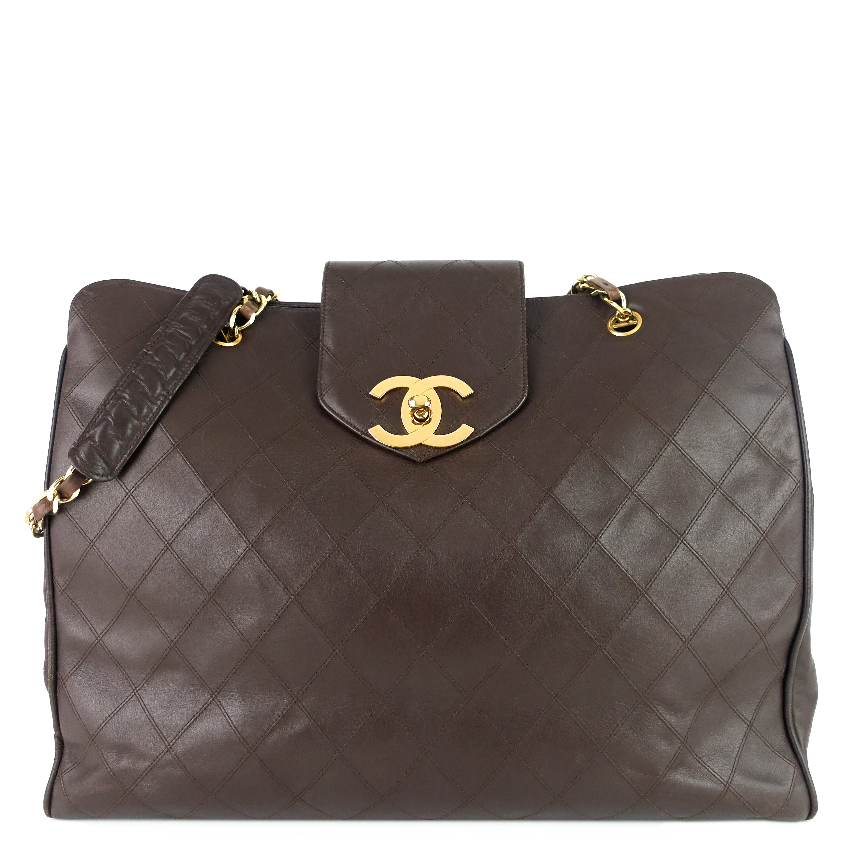 Vintage Supermodel Weekender Large Calfskin Leather Bag