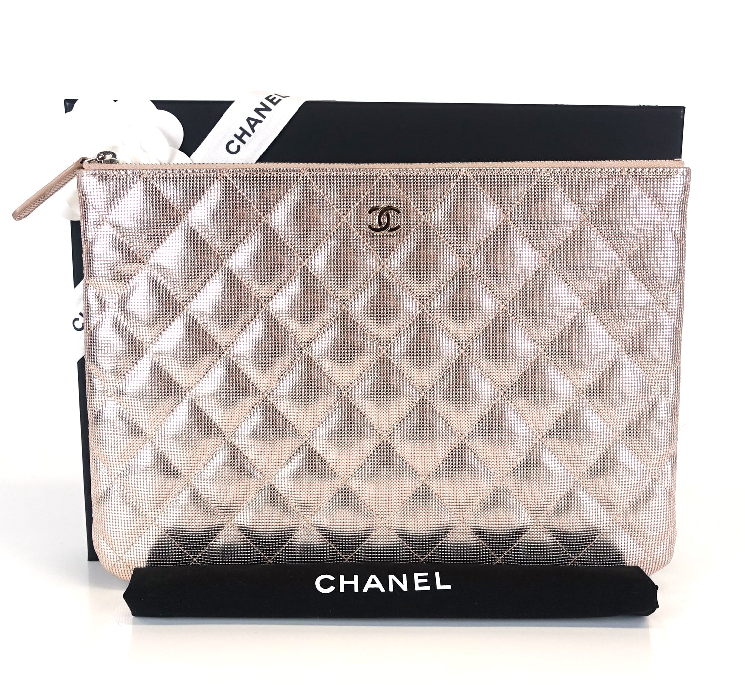 O Case Caviar Leather Clutch Bag