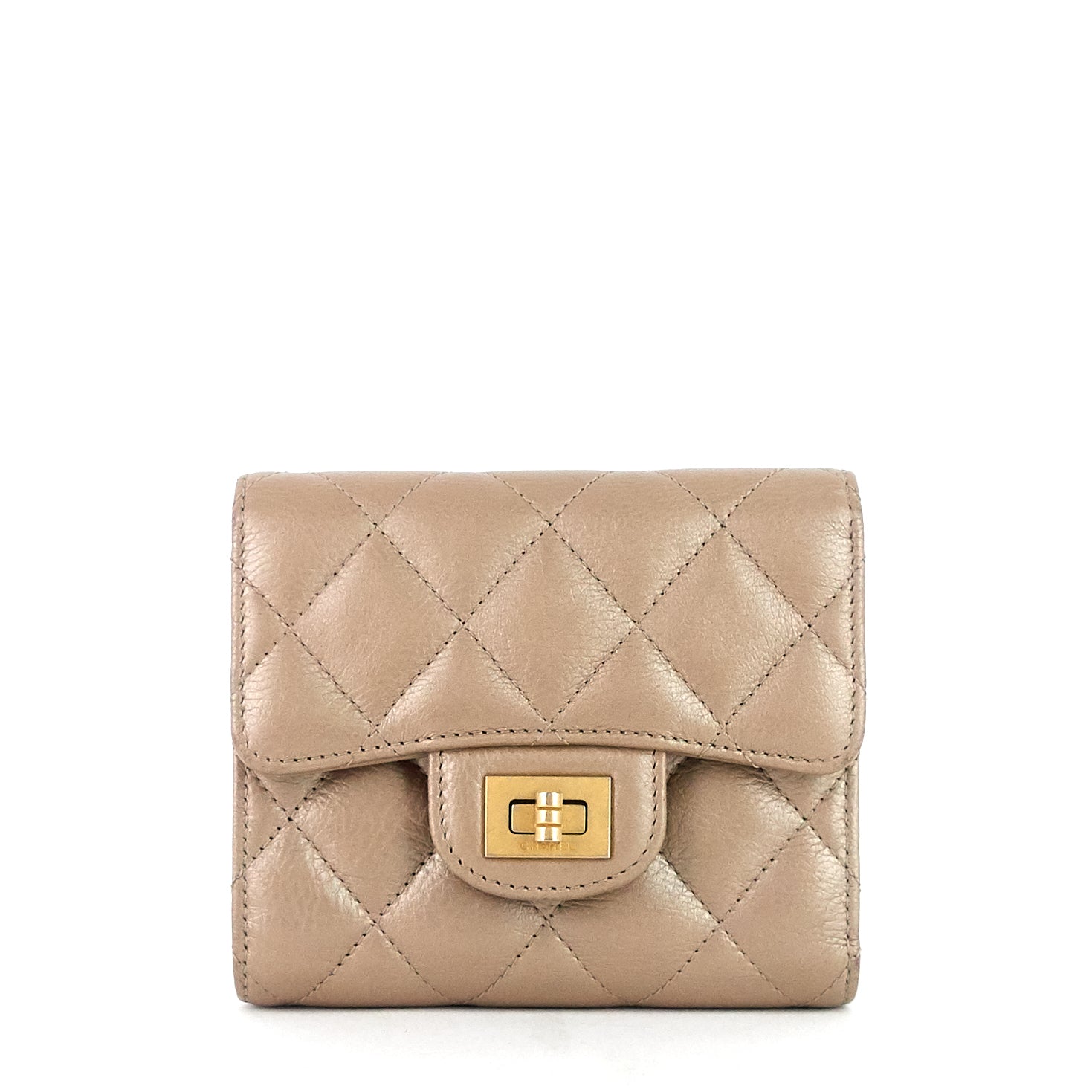 Reissue Compact Metallic Calfskin Wallet