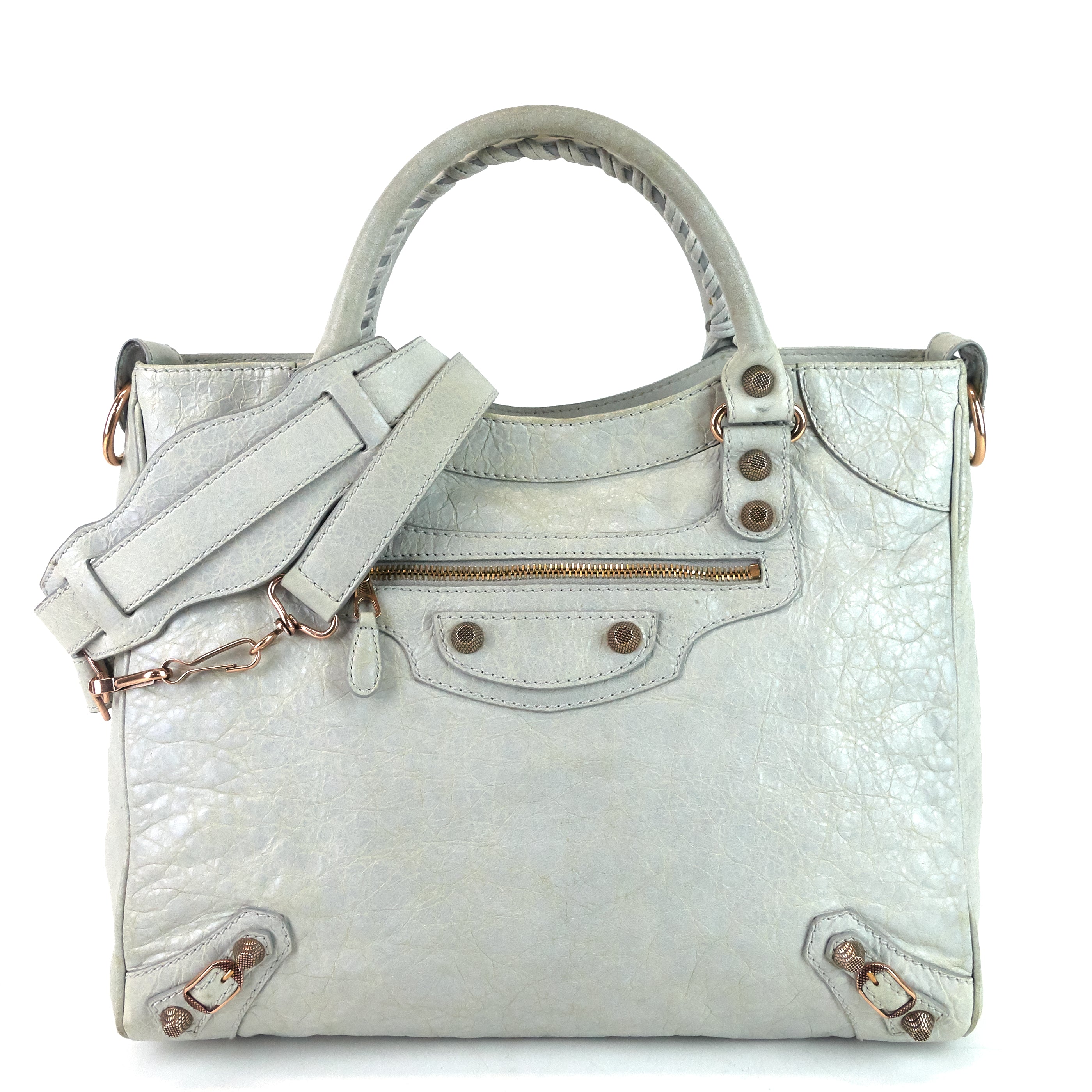 Velo Giant Studs Leather Handbag