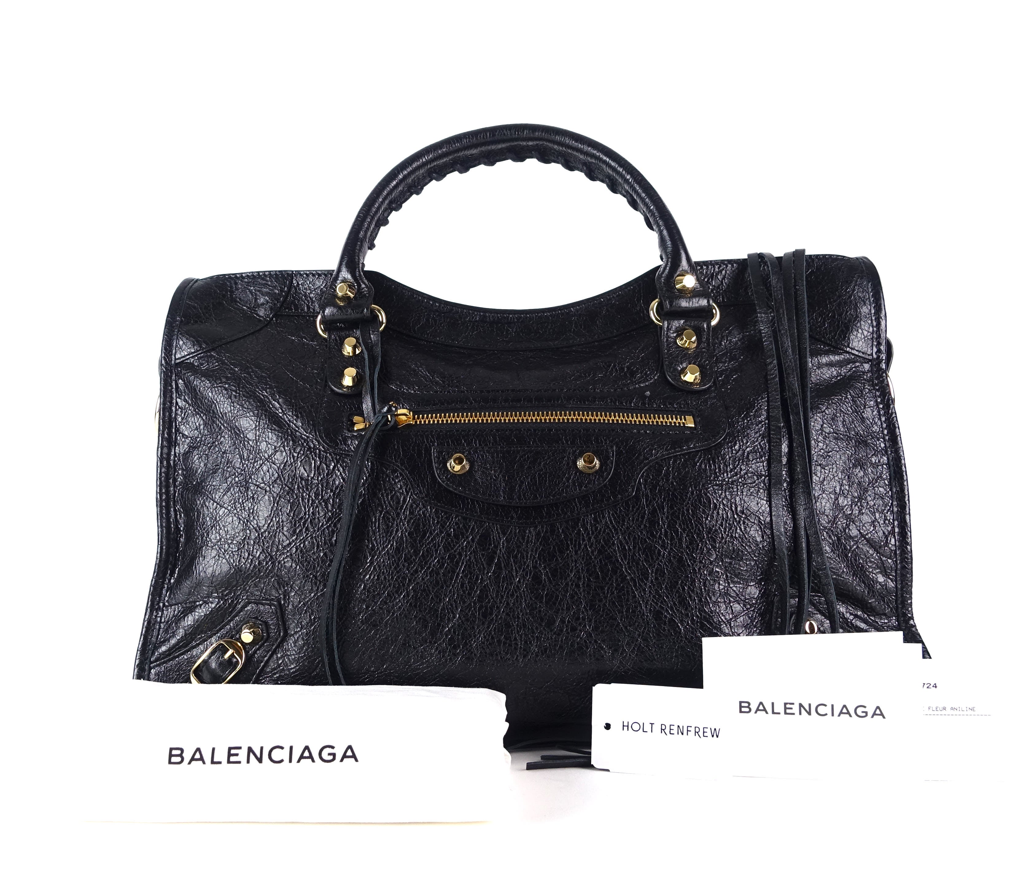 Classic Agneau Leather City Bag