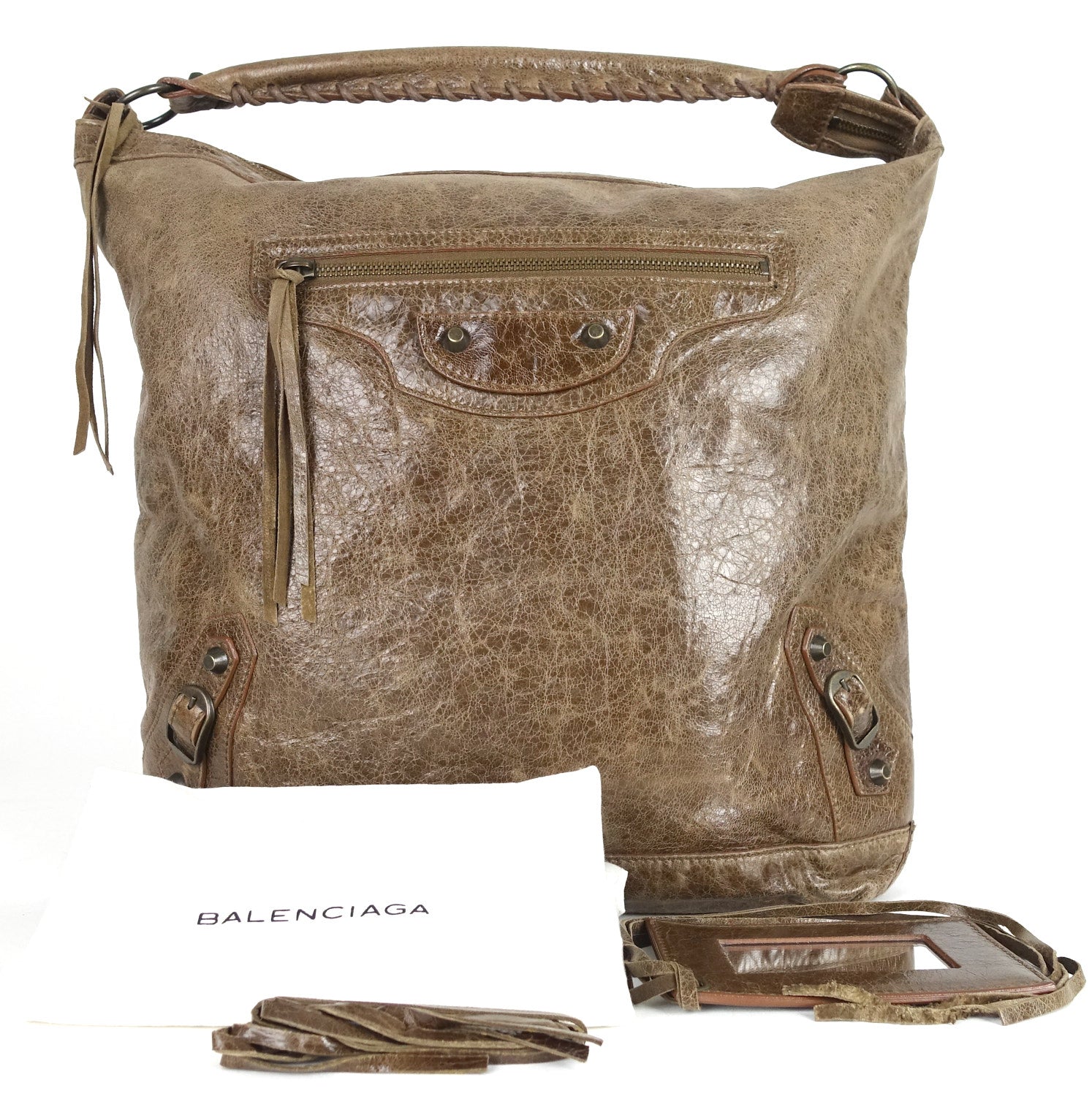 Classic Day Glazed Calfskin Leather Bag