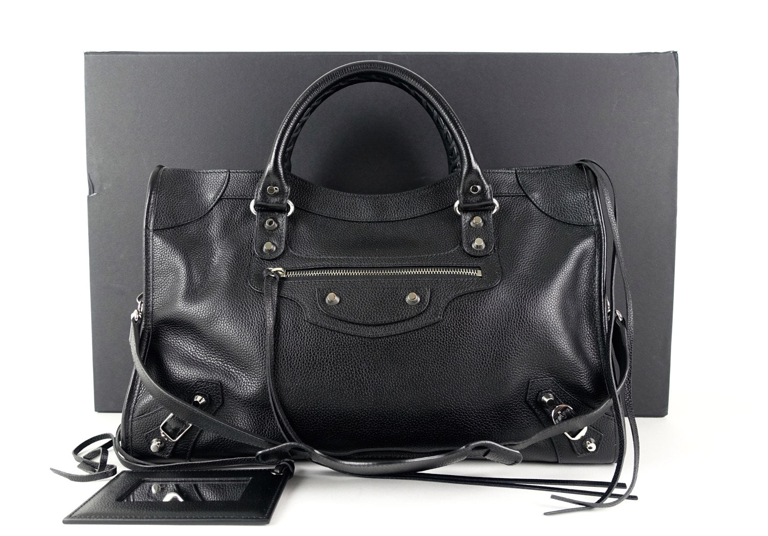 Classic Agneau Leather City Bag