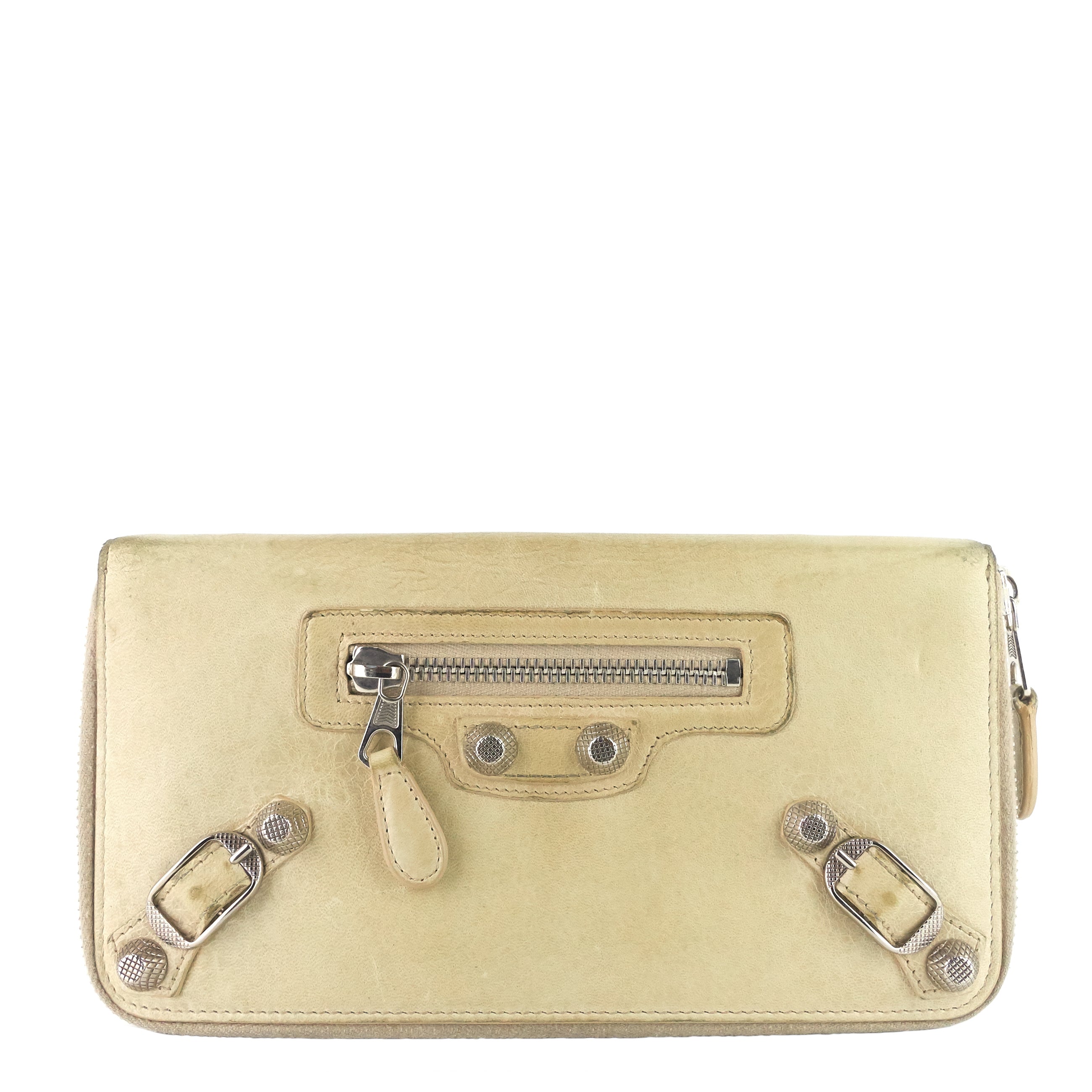 Long Zipper Agneau Leather Wallet